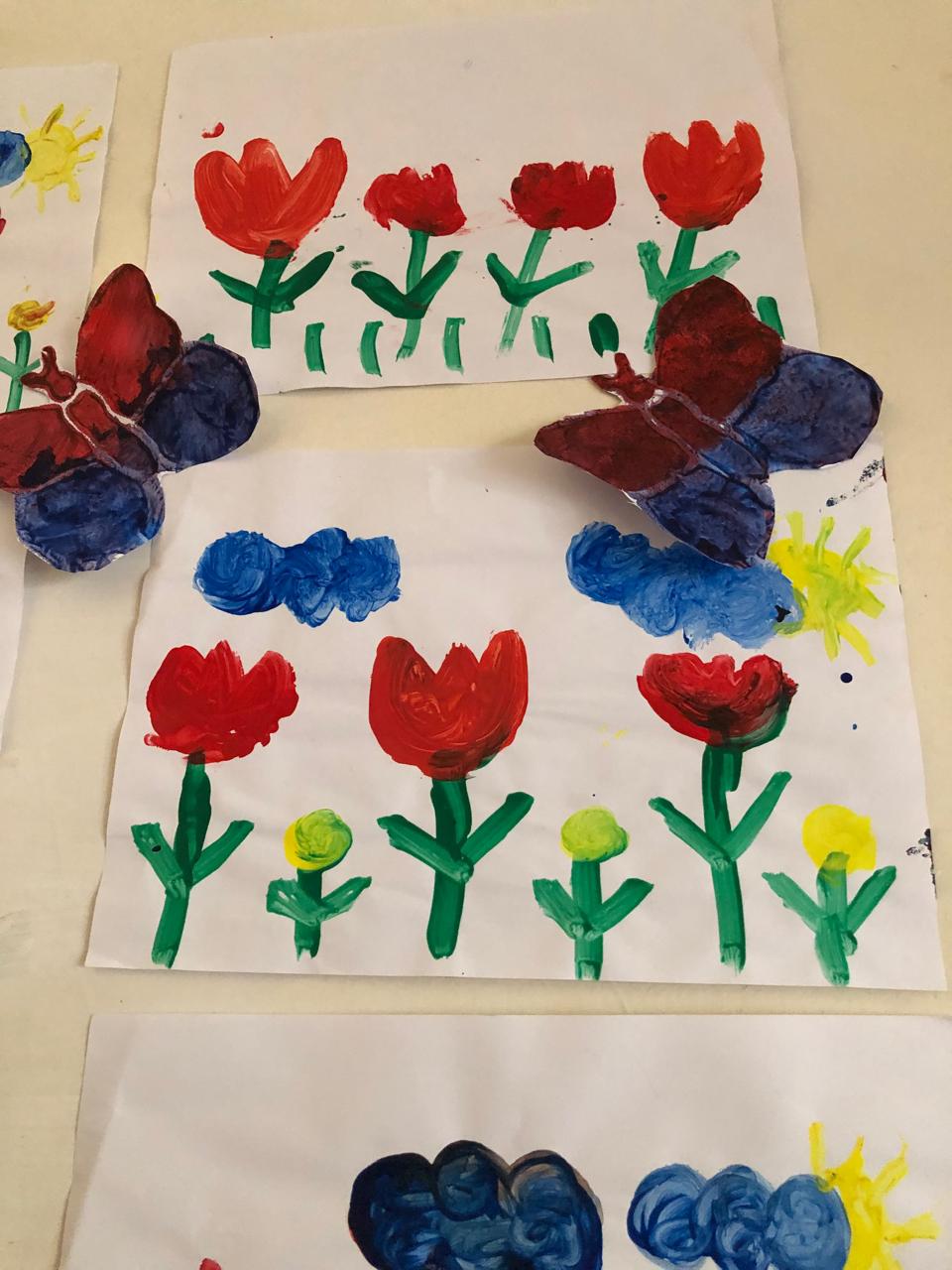 Peinture de printemps au jardin d'enfants Les Heures Joyeuses Casablanca